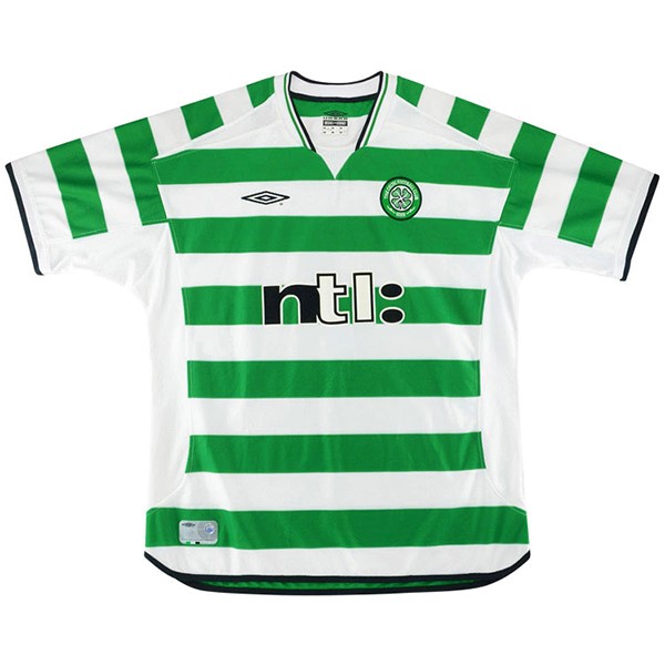 Camiseta Celtic Primera Equipo Retro 2001 2003 Verde